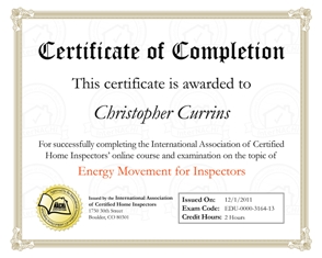 Energy movement for inspectors